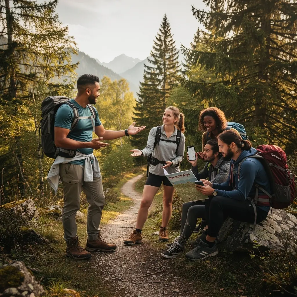 Ein gemütliches Café in einer charmanten deutschen Stadt, das einladend für Touristen aussieht.